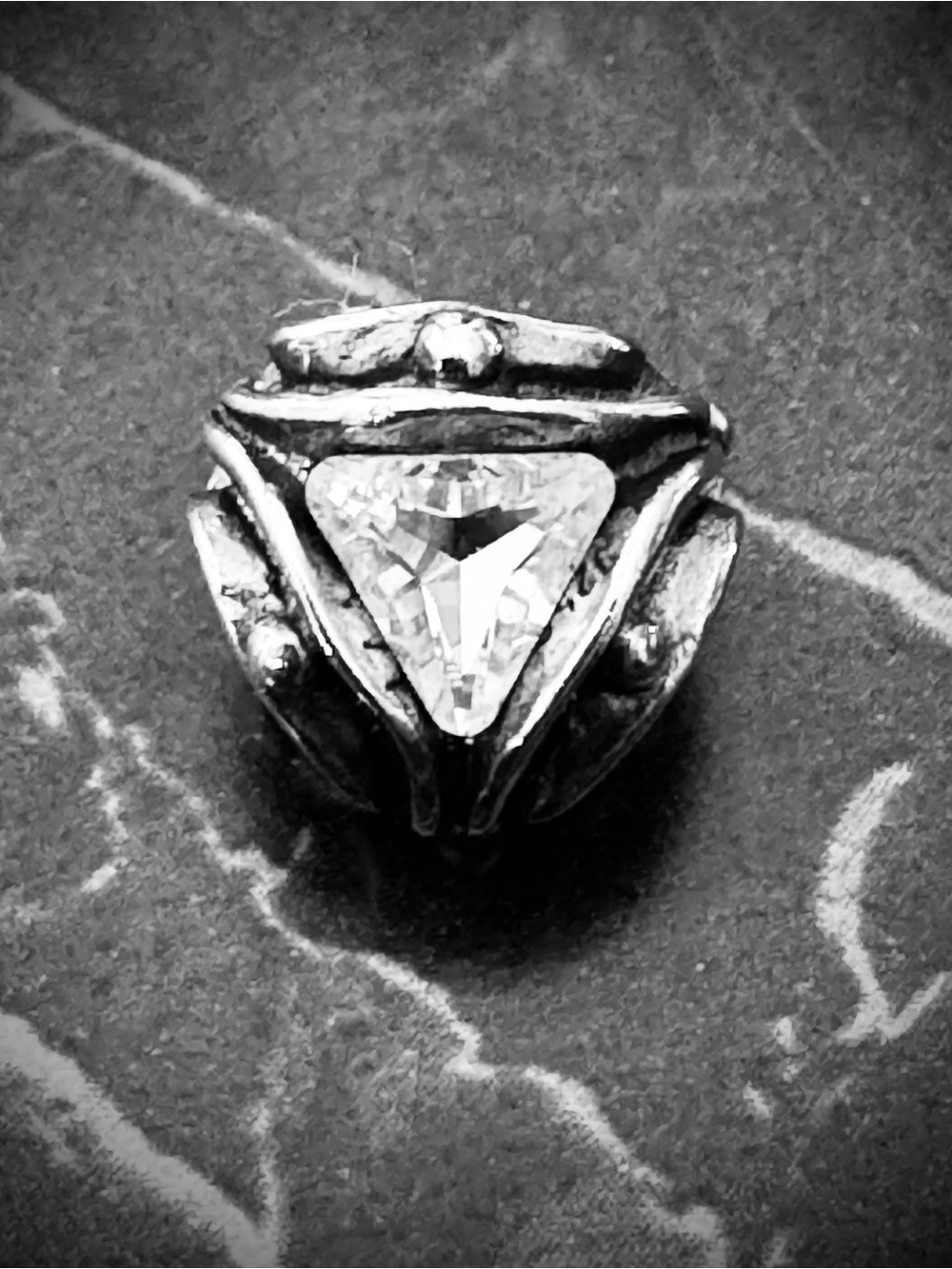 Trollbeads Retired Sterling Silver Crystal Triangles
